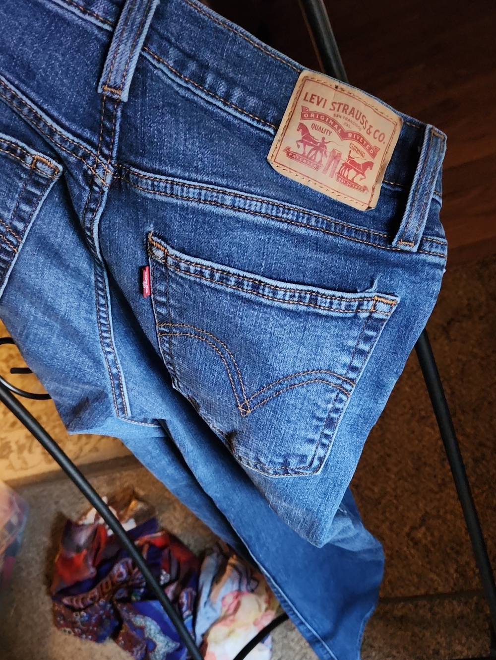 Levi's Straight-Leg Blue Denim Jeans button fly